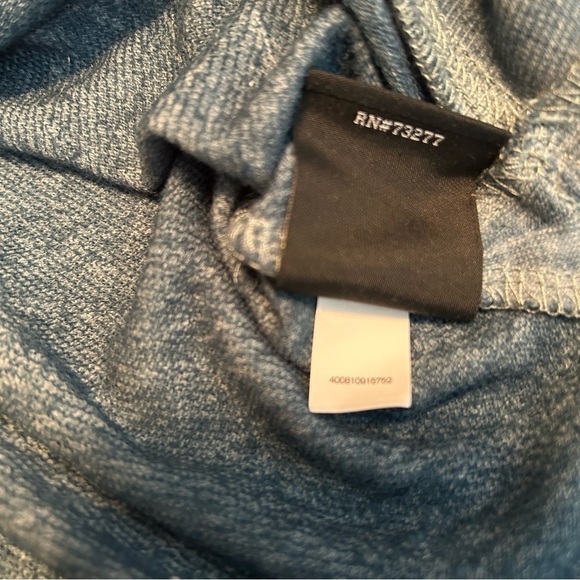 Rock & Republic Long Sleeve Studded Heather Green High Low Top Sz. M - Picture 10 of 10